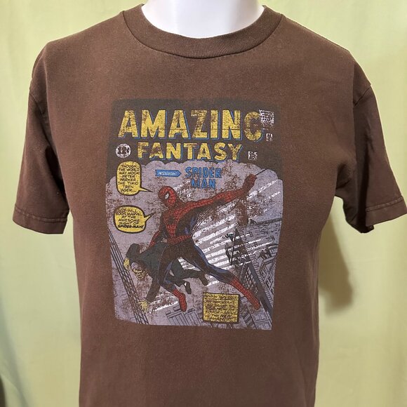 Mad Engine Other - Amazing Fantasy Spider Man Marvel Boy's Brown T Shirt Size Large Mad Engine Made